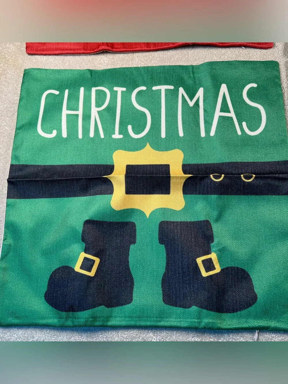 Christmas Pillow Covers Set of 4 Santa Grinch Woven